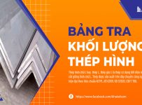 Bảng tra khối lượng thép hình chữ L