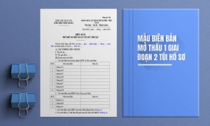Mẫu biên bản mở thầu 1 giai đoạn 2 túi hồ sơ