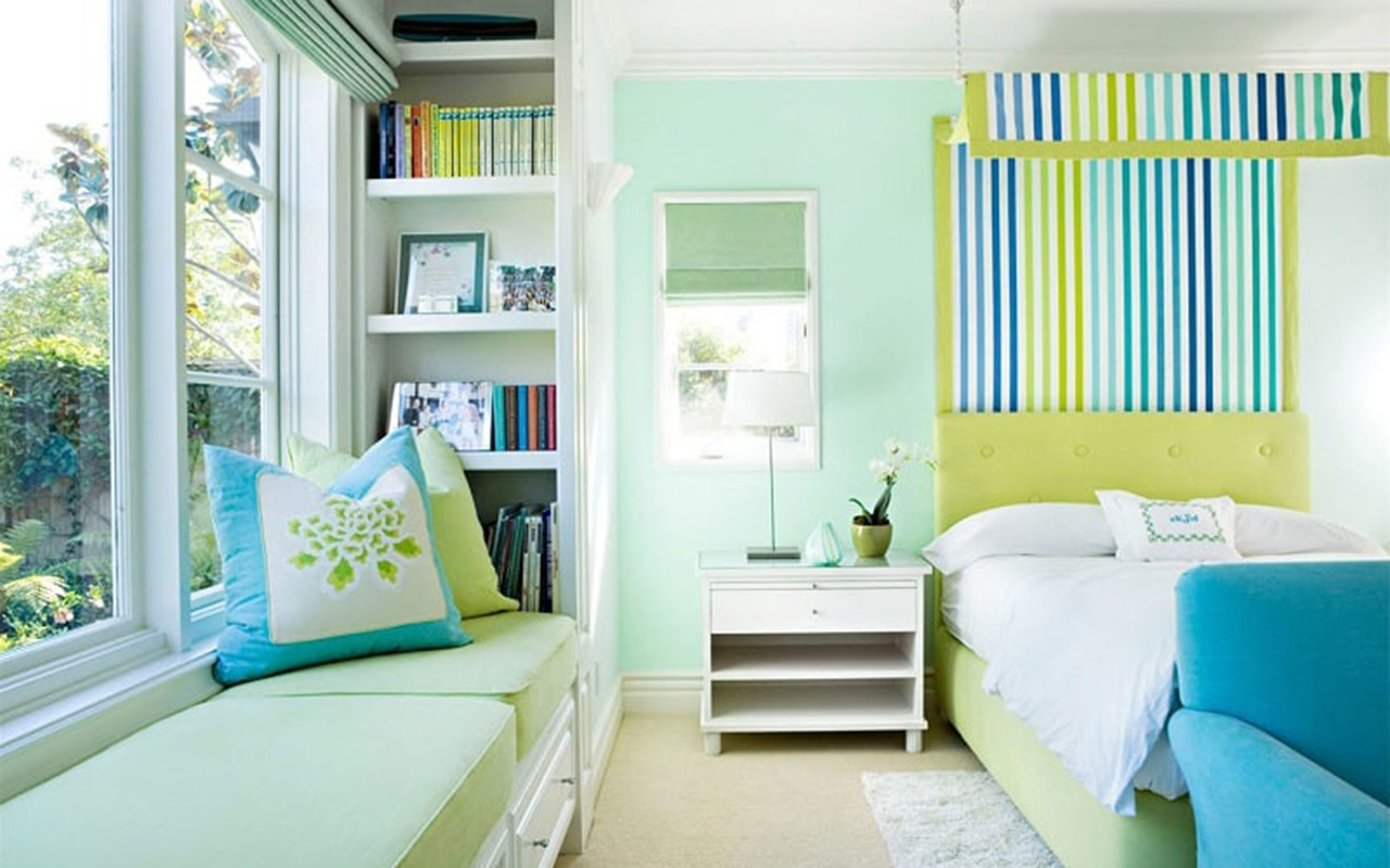 Kết hợp màu vàng và xanh ngọc lam trong thiết kế nội thất