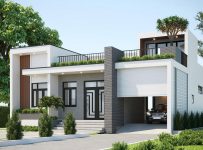 Tham khảo mẫu thiết kế nhà cấp 4 mái bằng 10x12m 3 phòng ngủ