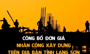 Quyết định số 1912/QĐ-UBND ngày 30/9/2020 Công bố đơn giá nhân công xây dựng trên địa bàn tỉnh Lạng Sơn